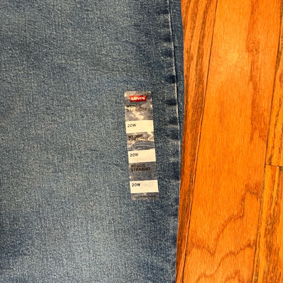 Levis Denim Jeans Womens 20W Wedgie Straight High Rise Ankle Button Fly Blue New - Picture 5 of 11